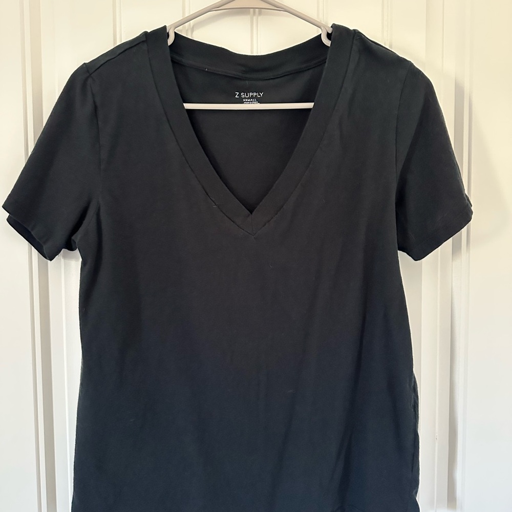 Z Supply Black Short Sleeve Tee
